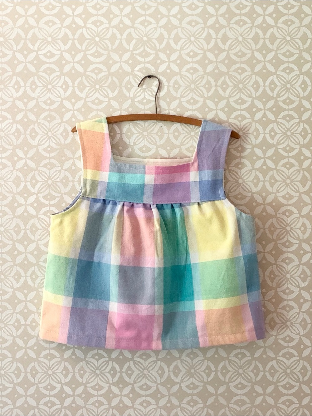 Pastel Plaid Sleeveless Top